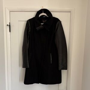Mackage Women's Black Coat with Leather Sleeves. Very warm!
